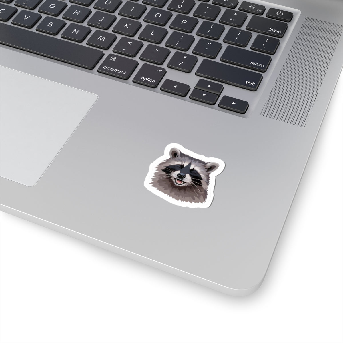 Cheerful Raccoon Kiss-Cut Stickers - Perfect for Laptops & Water Bottles