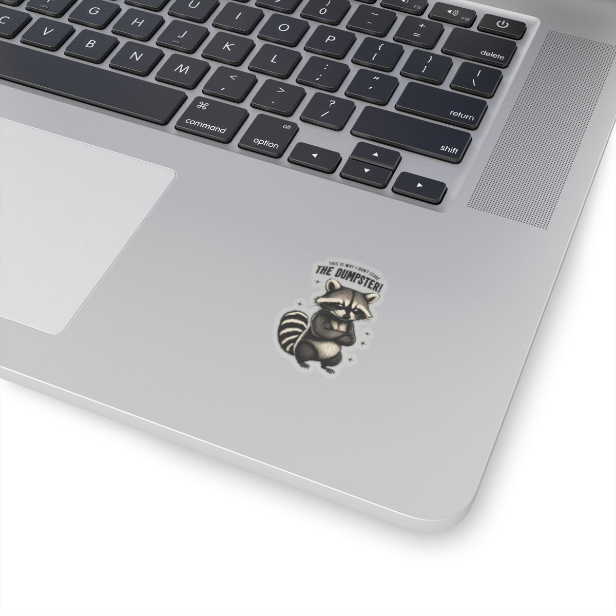 Witty Raccoon Kiss-Cut Sticker - Perfect for Laptops & Journals