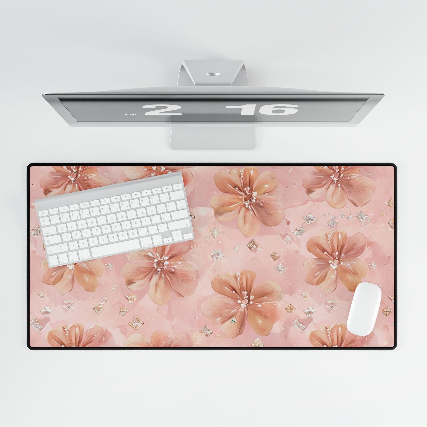 Floral Elegance Desk Mat - Stylish Office Decor for Home & Work