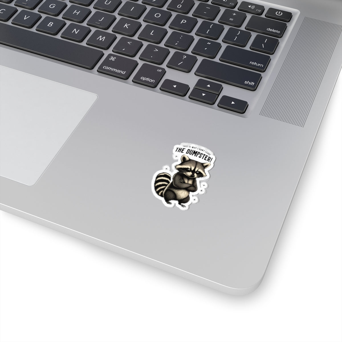 Witty Raccoon Kiss-Cut Sticker - Perfect for Laptops & Journals