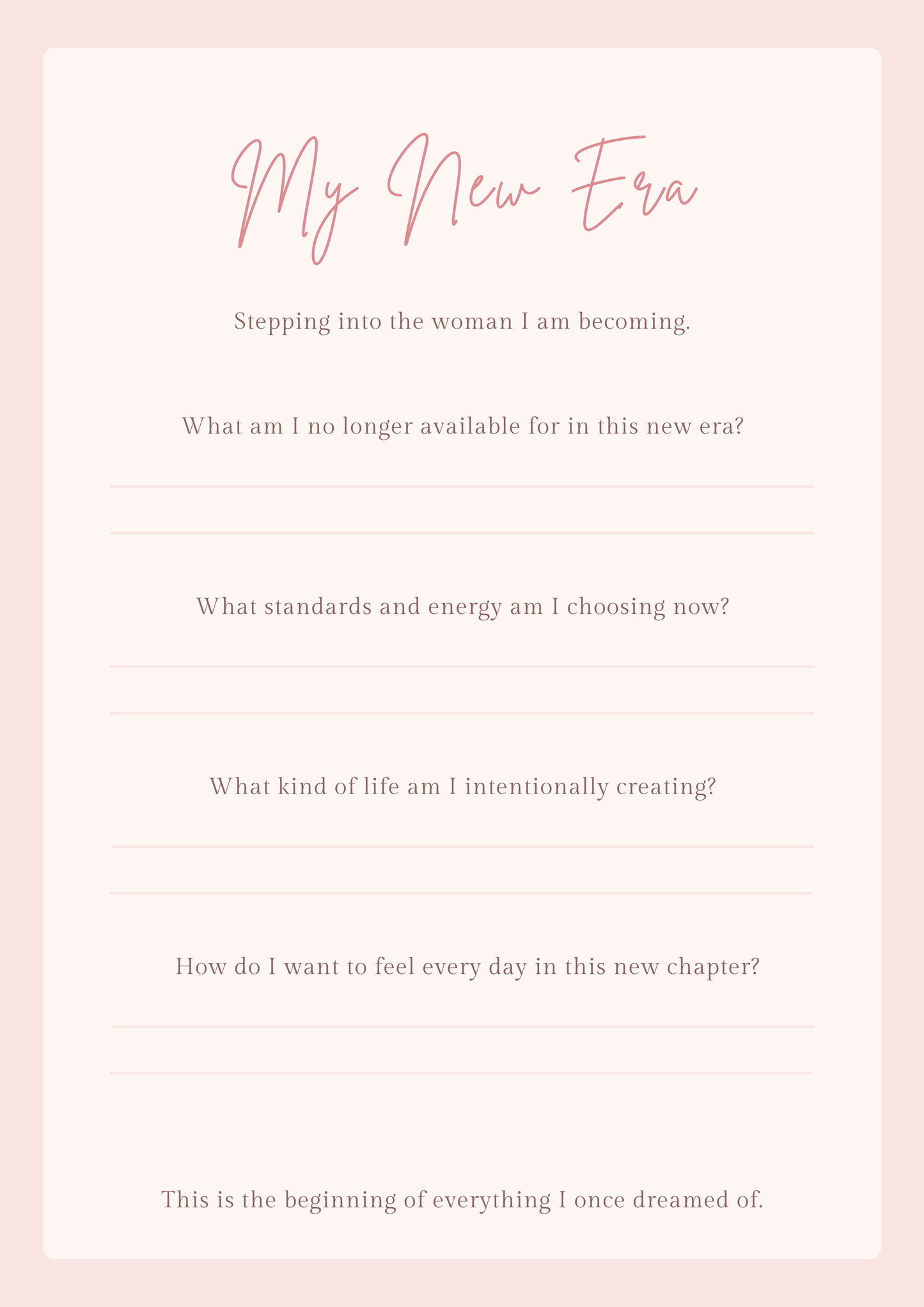 Becoming Her Soft Healing Workbook Digital Download Self Love Reset Journal Soft Life Planner Printable Shadow Work Journal