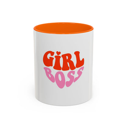 Girl Boss Accent Coffee Mug - Empowering Ceramic Mug for Daily Motivation