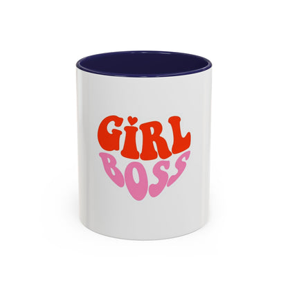 Girl Boss Accent Coffee Mug - Empowering Ceramic Mug for Daily Motivation
