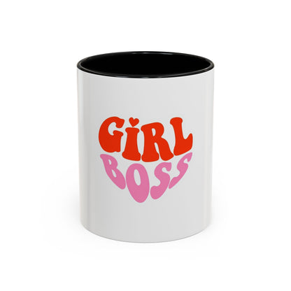 Girl Boss Accent Coffee Mug - Empowering Ceramic Mug for Daily Motivation