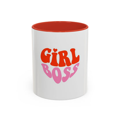 Girl Boss Accent Coffee Mug - Empowering Ceramic Mug for Daily Motivation