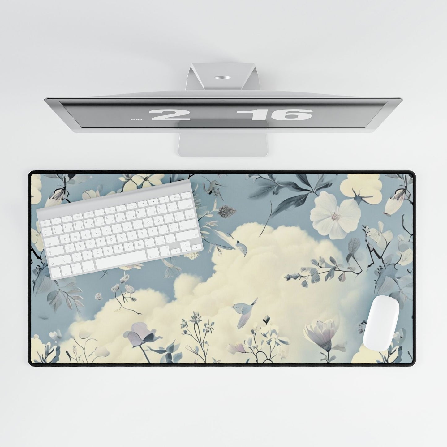 Elegant Floral Desk Mat for Home Office Decoration