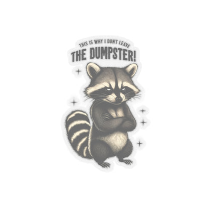 Witty Raccoon Kiss-Cut Sticker - Perfect for Laptops & Journals
