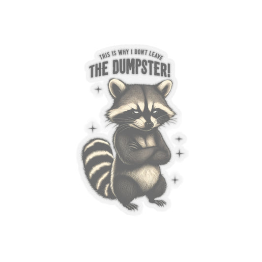 Witty Raccoon Kiss-Cut Sticker - Perfect for Laptops & Journals