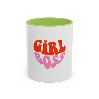 Girl Boss Accent Coffee Mug - Empowering Ceramic Mug for Daily Motivation