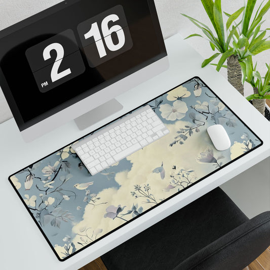 Elegant Floral Desk Mat for Home Office Decoration