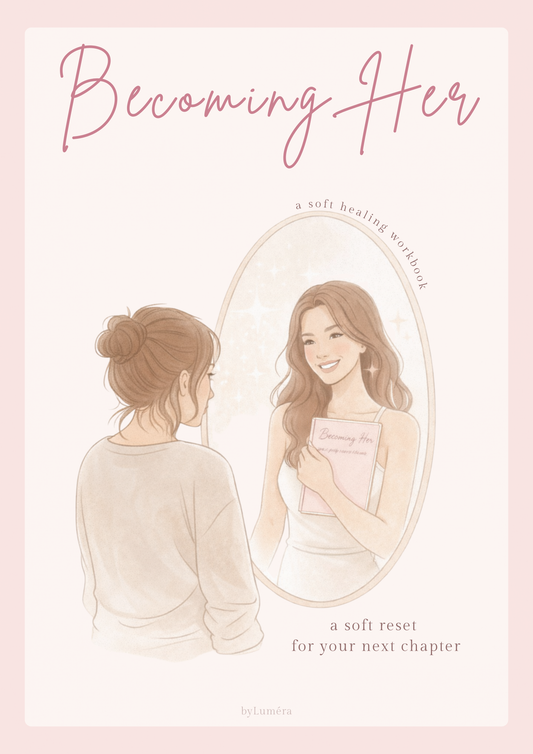 Becoming Her Soft Healing Workbook Digital Download Self Love Reset Journal Soft Life Planner Printable Shadow Work Journal