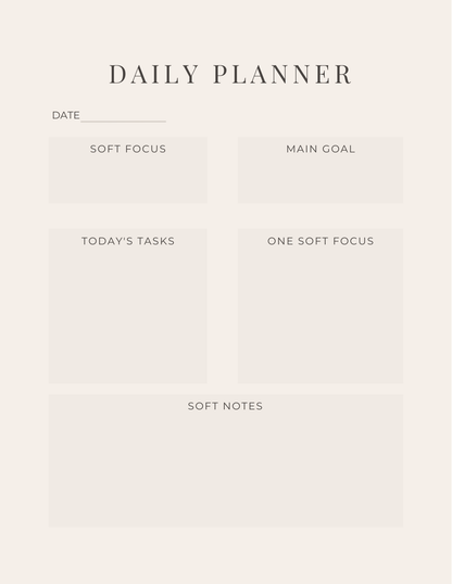 Soft Life Morning Reset Planner | 7 Day Calm Morning Routine Digital PDF