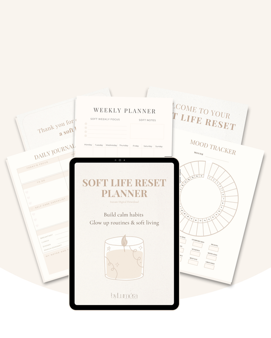 Soft Life Reset Planner | Digital Self Care Journal for Calm Habits & Slow Living
