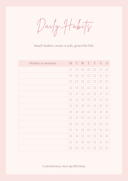 Becoming Her Soft Healing Workbook Digital Download Self Love Reset Journal Soft Life Planner Printable Shadow Work Journal