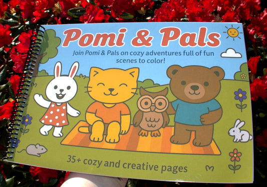 Pomi & Pals: A Whimsical Coloring Book for Kids and Adults – Kawaii Animal Friends