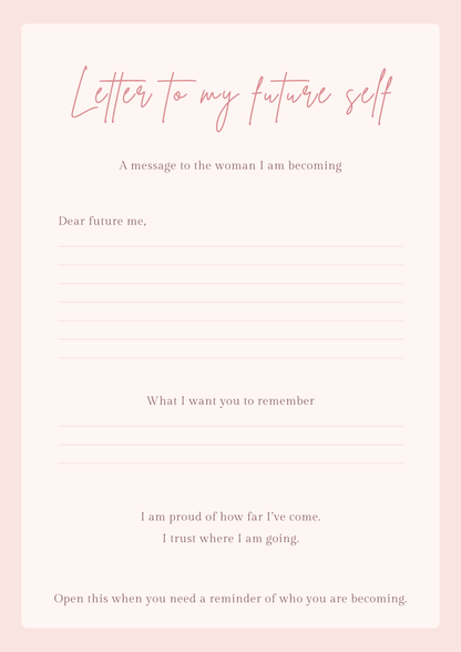 Becoming Her Soft Healing Workbook Digital Download Self Love Reset Journal Soft Life Planner Printable Shadow Work Journal