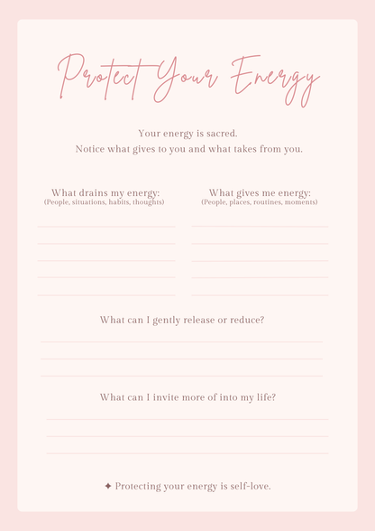 Becoming Her Soft Healing Workbook Digital Download Self Love Reset Journal Soft Life Planner Printable Shadow Work Journal