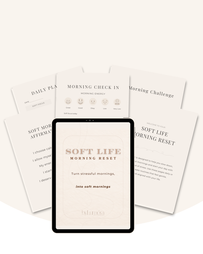 Soft Life Morning Reset Planner | 7 Day Calm Morning Routine Digital PDF