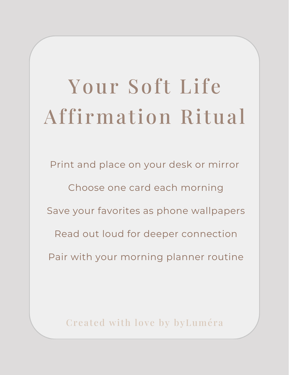 Soft Reminder Affirmation Cards: Gentle Self-Love & Calm Affirmations