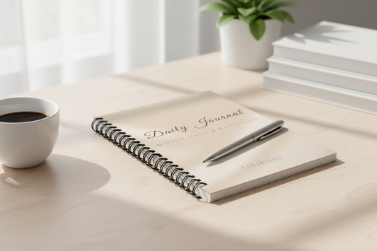 Daily Journal Spiral Notebook Mockup