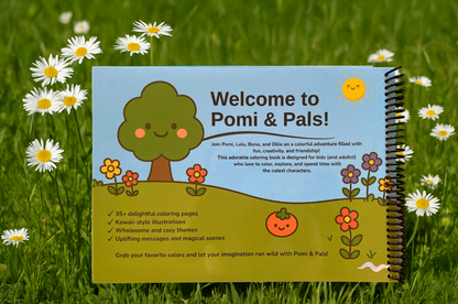 Pomi & Pals: A Whimsical Coloring Book for Kids and Adults – Kawaii Animal Friends