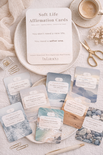 Soft Reminder Affirmation Cards: Gentle Self-Love & Calm Affirmations